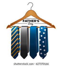 Isolated group of neckties, Father's day vector illustration