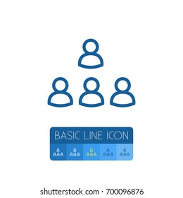 Isolated Group Outline. Staff Vector Element Can Be Used For Group, Staff, Unity Design Concept.