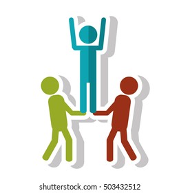 Isolated group of pictograms design