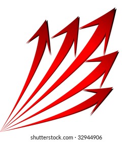 isolated grow arrows stat financial graph vector illustration