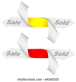 Isolated grow arrows stat financial graph. Vector illustration