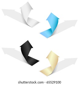 Isolated grow arrows stat financial graph set 06