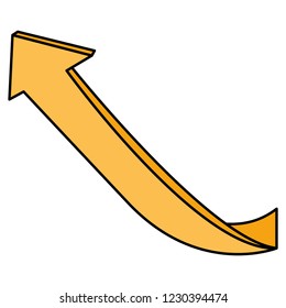 Isolated growth arrow design