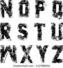 isolated grunge font
