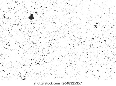 Isolated grunge splatter texture with scattered ink spots and blot marks. Artistic speckle splash pattern for abstract surface backgrounds. Vintage noise effect.
