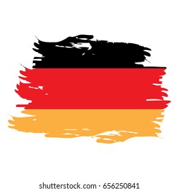 Isolated grunge textured German flag, Vector illustration
