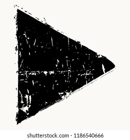 Isolated Grunge triangle shape overlay texture. Distress artistic template. EPS10 vetor.