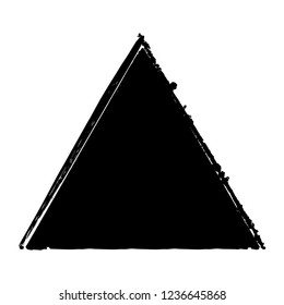 Isolated Grunge triangle shape overlay texture. Distress artistic design template. EPS10 vetor.