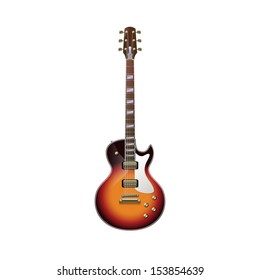 Isolated guitar, eps10 vector