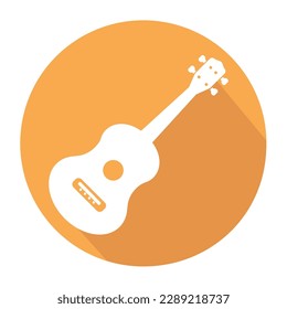 Isolated guitar icon Flat design Musical instrument Vector