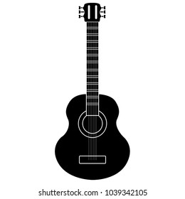 Isolated guitar icon. Musical instrument