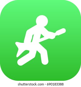 Isolated Guitar Icon Symbol On Clean Background. Vector Playing  Element In Trendy Style.
