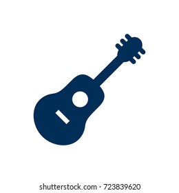 Isolated Guitar Icon Symbol On Clean Background. Vector Acoustic  Element In Trendy Style.