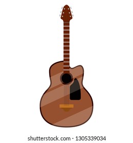 Isolated guitar image. Musical instrument. Vector illustration design