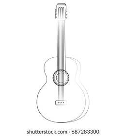 isolated guitar music instrument