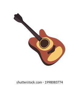 Isolated guitar music instrument icon