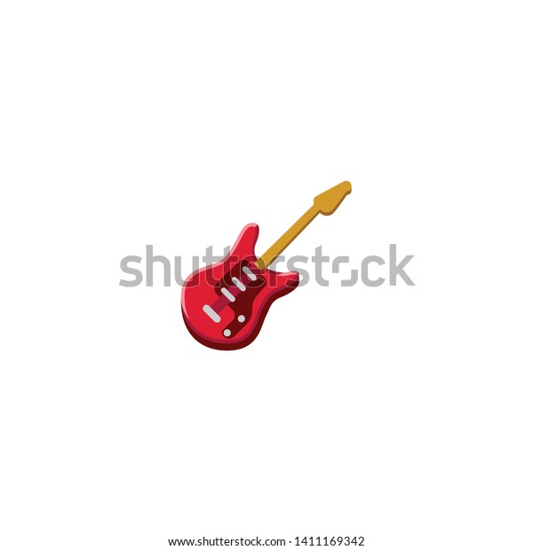 Isolated Guitar Vector Icon Emoji Emoticon Stock Vector (Royalty Free