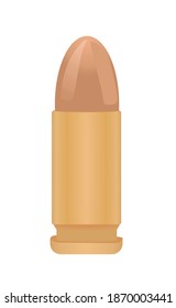 Isolated gun bullet. vector illustration