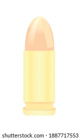 Balas de arma aislada. ilustración vectorial