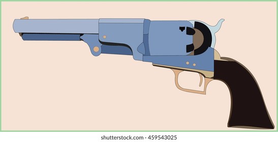 isolated gun colt vector
