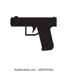 Isolated gun icon silhouette. Vector illustration design