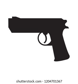 Isolated gun icon silhouette. Vector illustration design