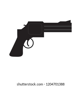 Isolated gun icon silhouette. Vector illustration design