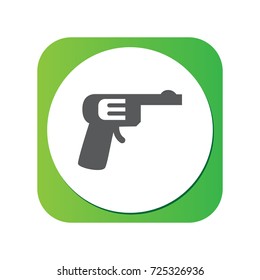 Isolated Gun Icon Symbol On Clean Background. Vector Pistol Element In Trendy Style.