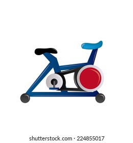 an isolated gym machine on a white background