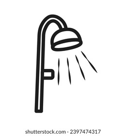 Isolated gym shower icon flat design Vector illustration