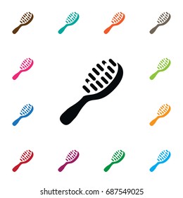 Isolated Hackle Icon. Styling Brush Vector Element Can Be Used For Hackle, Hairbrush, Brush Design Concept.