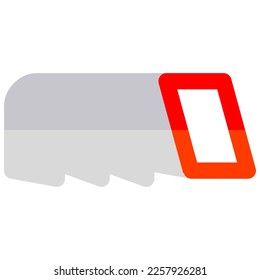 Isolated in hacksaw flat icon on white background. Carpentry, equiment