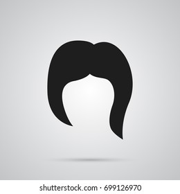 Isolated Haircut Icon Symbol On Clean Background. Vector Hairstyle Element In Trendy Style.