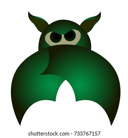 Isolated halloween bat on a white background, Vector illustration