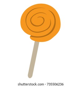 Isolated halloween candy on a white background, Vector illustration