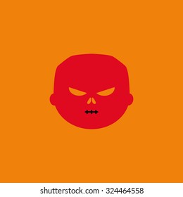Isolated halloween costume on a colored background