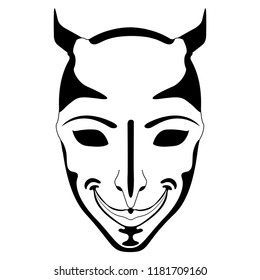 Isolated halloween demon mask. Vector illustration design