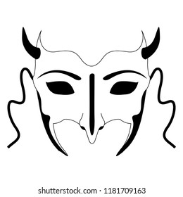 Isolated halloween demon mask. Vector illustration design