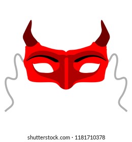 Isolated halloween demon mask. Vector illustration design
