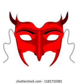Isolated halloween demon mask. Vector illustration design