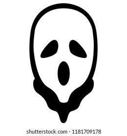 Isolated halloween ghost mask. Vector illustration design
