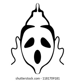 Isolated halloween ghost mask. Vector illustration design