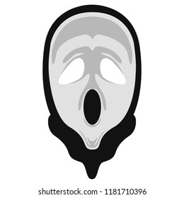 Isolated halloween ghost mask. Vector illustration design