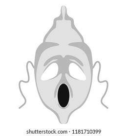 Isolated halloween ghost mask. Vector illustration design
