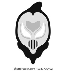 Isolated halloween ghost mask. Vector illustration design