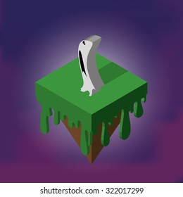 Isolated halloween icon on a colored background