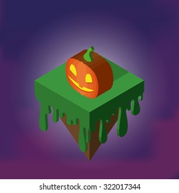 Isolated halloween icon on a colored background