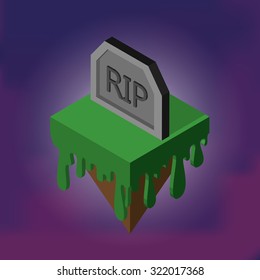 Isolated halloween icon on a colored background