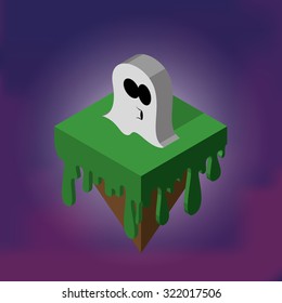 Isolated halloween icon on a colored background
