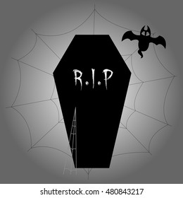 Isolated halloween icon on grey background, Vector illustration